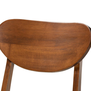 Baxton Studio Baxton Studio Damara Mid-Century Dining Chair Set: Stylish Grey Upholstered Seats & Walnut Finish RH367C-Grey/Walnut Flat Seat-DC-2PK