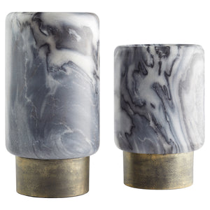 Roma Vase Antique Brass|Grey Marble 11649 Cyan Design
