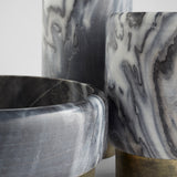 Roma Bowl Antique Brass|Grey Marble 11675 Cyan Design