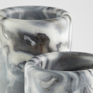 Roma Vase Antique Brass|Grey Marble 11649 Cyan Design