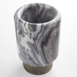Roma Vase Antique Brass|Grey Marble 11649 Cyan Design