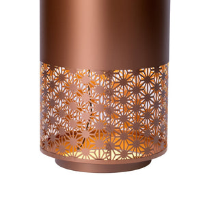 English Elm 20.87"h Brown Powder-coated Metal Outdoor Fountain Geometric Cutout with Warm Led Glow N765P355071B