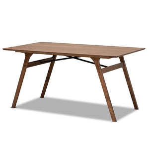 Baxton Studio Baxton Studio Afton Mid-Century Modern 7-Piece Dining Set with Elegant Walnut Finish and Comfort Beige RDC827-Beige/Walnut-7PC Dining Set