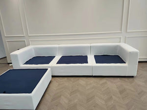 English Elm Large Modular Cloud Sofa - 6-Seat Stylish Down Sofa Bed For Modern Living Rooms & Apartments W2824S00023