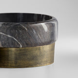 Roma Bowl Antique Brass|Grey Marble 11675 Cyan Design