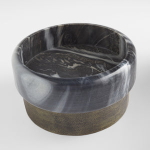 Roma Bowl Antique Brass|Grey Marble 11675 Cyan Design