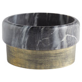 Roma Bowl Antique Brass|Grey Marble 11675 Cyan Design