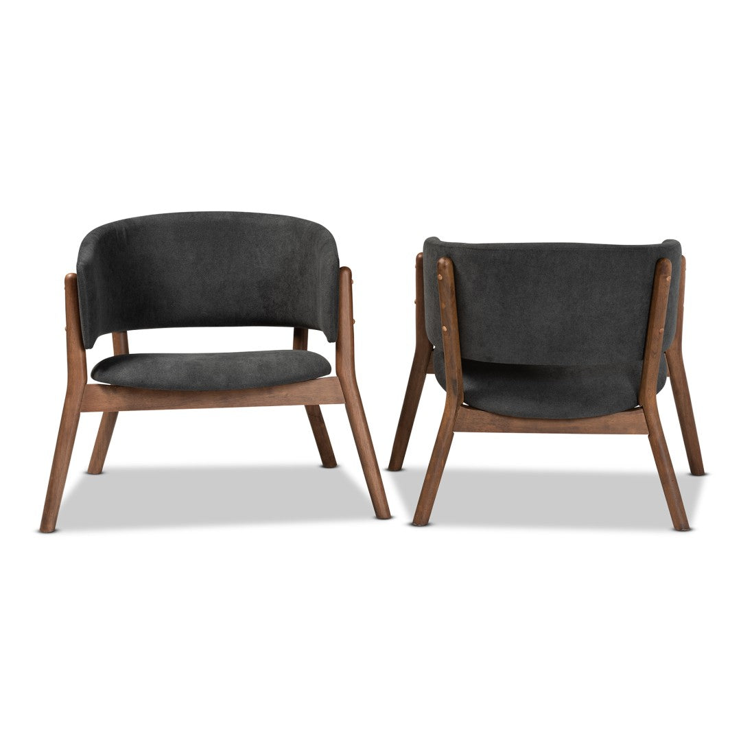 Baxton Studio Mid-Century Modern Accent Chair Set