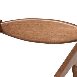 Baxton Studio Baxton Studio Harland Mid-Century Modern Faux Leather Dining Chair Set for Stylish Comfort and Elegance Grey RDC809B-AC-Steel/Walnut-DC