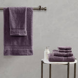 Madison Park Signature Luce Glam/Luxury 100% Egyptian Cotton 6 Piece Towel Set MPS73-429 Purple