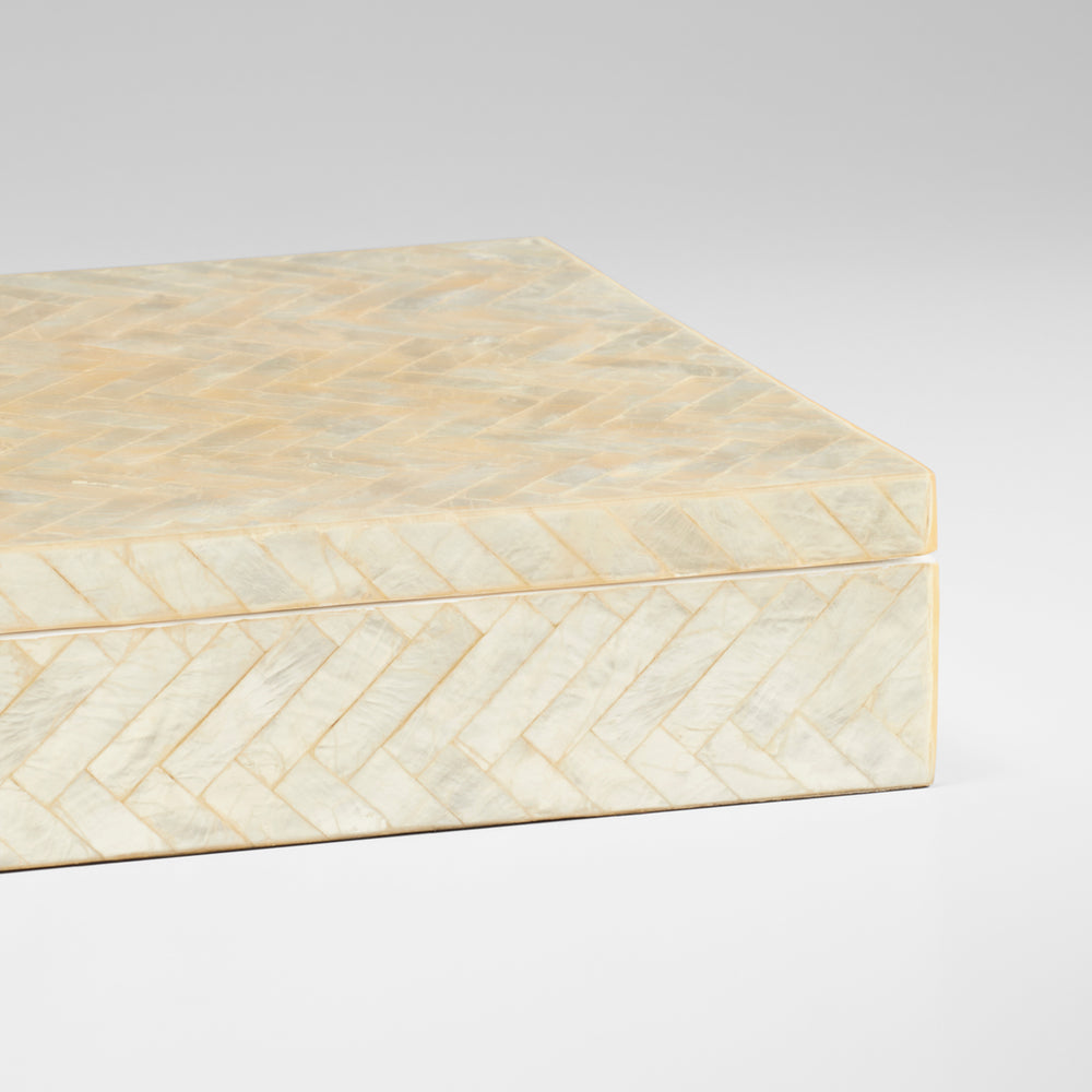 Triton Rectangle Box Pearl 11683 Cyan Design