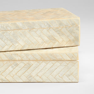 Triton Rectangle Box Pearl 11684 Cyan Design