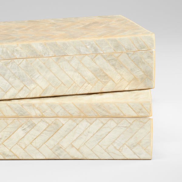 Triton Rectangle Box Pearl 11684 Cyan Design