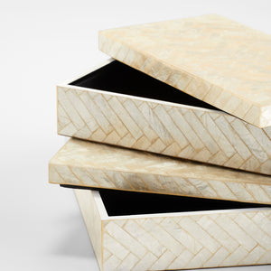 Triton Rectangle Box Pearl 11684 Cyan Design