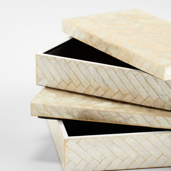 Triton Rectangle Box Pearl 11684 Cyan Design