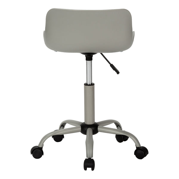 English Elm Office Chair ergonomic kids low-back with padded seat, 360° swivel, height adjustable, modern white base Grey 20 L x 8 W x 20 H B2710P219783