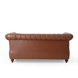 Christopher Knight Home® - Noble House - Glenmont Contemporary Channel Stitch Loveseat with Nailhead Trim