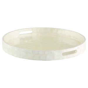 Triton Round Tray Pearl 11687 Cyan Design