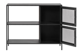 IDEAZ Metal Mesh 2-Door Cabinet Black 1168UFA