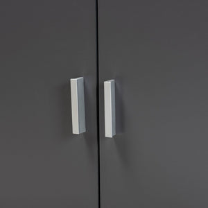 Baxton Studio Baxton Jaeger Modern Walnut Brown & Dark Grey Wood Storage Desk with Shelves for Home Office Use SESD8019WI-Columbia/Dark Grey-Desk