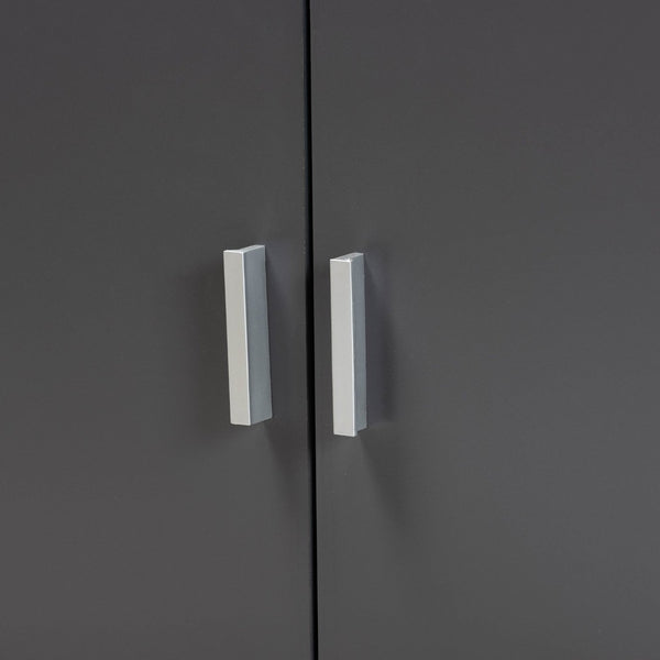 Baxton Studio Baxton Jaeger Modern Walnut Brown & Dark Grey Wood Storage Desk with Shelves for Home Office Use SESD8019WI-Columbia/Dark Grey-Desk