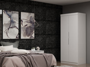 Manhattan Comfort Mulberry Contemporary - Modern Wardrobe/ Armoire/ Closet White 116GMC1