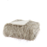 Madison Park Edina Glam/Luxury Faux Fur Throw MP50-4825 Natural