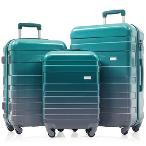 English Elm Luggage Sets 3 Piece Abs Hardshell Spinner Suitcase Collection with Tsa Lock Dark Green N726P281629W