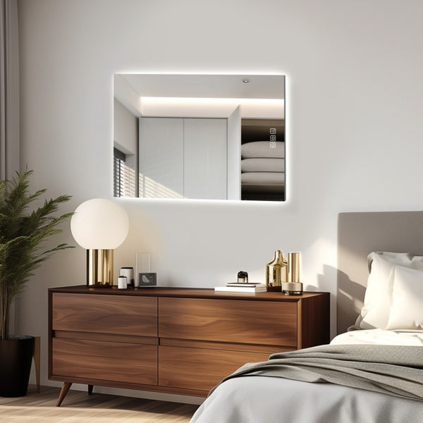 English Elm 32" LED Bathroom Mirror with Quick 5-Min Defog, 3-Color Stepless Dimming, CRI90+, Memory Function T3177P284020