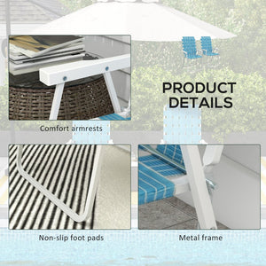 English Elm Outsunny Set Of 2 Portable Folding Patio Chairs – Comfortable, Stylish, And Ideal For Outdoor Fun! W2225P174072-GIGA