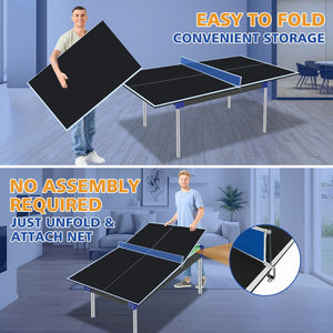 English Elm 6*3ft Foldable Mdf Ping Pong Conversion Top for Indoor Game Room Practice Black W1408P318965