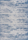 Unique Loom Outdoor Modern Cartago Machine Made Abstract Rug Blue, Ivory/Gray 7' 10" x 11' 0"