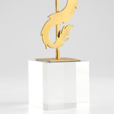 Haku Dragon Sculpture Gold 11701 Cyan Design