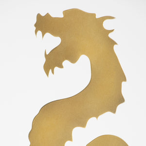 Haku Dragon Sculpture Gold 11702 Cyan Design