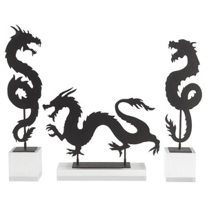 Shenron Dragon Sculpture Black 11705 Cyan Design