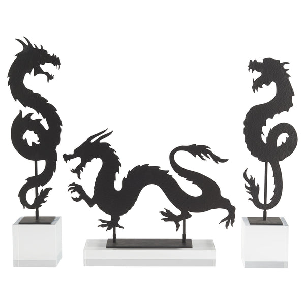 Shenron Dragon Sculpture Black 11705 Cyan Design