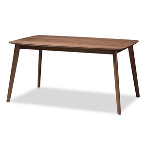 Baxton Studio Baxton Studio Danton 5-Piece Mid-Century Modern Dining Set - Grey Fabric & Walnut Finish Comfort WM1900B-Smoke/Walnut-5PC Dining Set