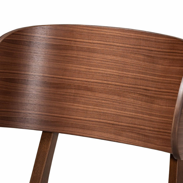 Baxton Studio Baxton Studio Alston Mid-Century Modern Dining Chairs - Stylish Grey Upholstered Comfort Set of 2 WM1892B-Smoke/Walnut-DC