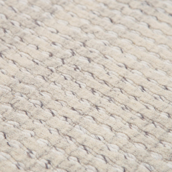 Alora Decor Vera Hand-Loomed Beige-Gray Rug — Soft Wool-Blend Minimalist Texture For Modern, Cozy Interiors 4' x 6' 117117102YT000406