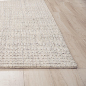 Alora Decor Vera Hand‑Loomed Beige Runner Rug — 80% Wool/20% Polyester, Low‑Pile Modern Texture For Halls 2'6" x 8' 117117102YT002608
