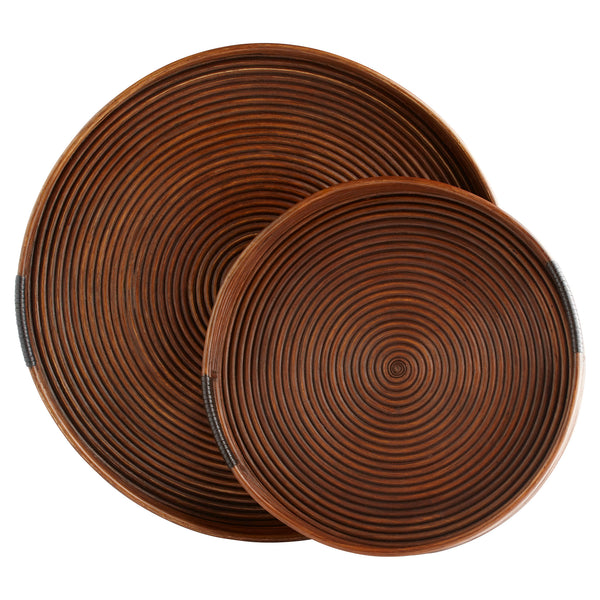 Papeete Round Tray Brown 11718 Cyan Design