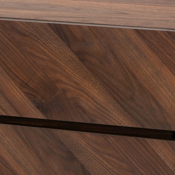 Baxton Studio Baxton Studio Hartman Mid-Century Walnut Shoe Cabinet with Storage Drawers for Stylish Entryways LV23SC23150WI-Columbia-Shoe Cabinet