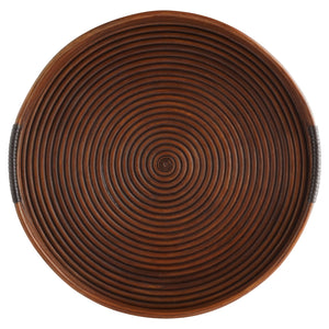 Papeete Round Tray Brown 11718 Cyan Design