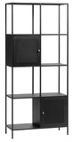 IDEAZ Metal Mesh 2-Door Bookcase Black 1171UFA