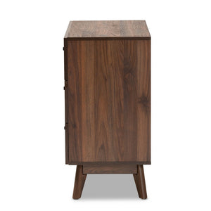 Baxton Studio Baxton Studio Hartman Mid-Century Modern Storage Chest in Walnut Brown for Stylish Bedrooms 3-Drawer LV23COD23230WI-Columbia-3DW-Chest