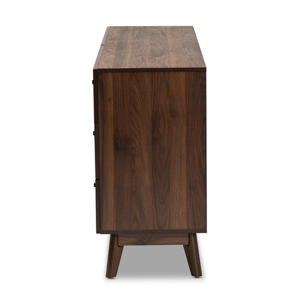 Baxton Studio Baxton Studio Hartman 6-Drawer Dresser in Walnut Brown - Stylish Mid-Century Storage Solution! LV23COD23232WI-Columbia-6DW-Dresser