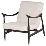 Oscar Arm Chair and/or Ottoman Dark Brown and Cream 11729 Cyan Design