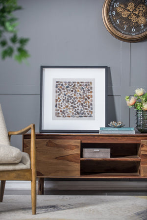 English Elm 23.6X23.6" Shokha Agate Shadow Box Wall Décor – Elegant Velvet Framed Art For Modern Interiors W2078P318303