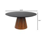 Bourbon Dining Table Medium Brown and Black 11743 Cyan Design