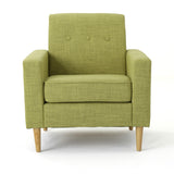 Christopher Knight Home® - Noble House - Sawyer Mid Century Modern Muted Green Fabric Club Chair